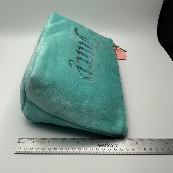 NWT Juicy Couture Teal Cosmetic Bag with Travel Toiletry Bottle NWT - Picture 12 of 14